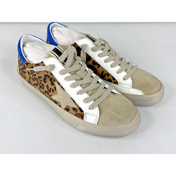 Shu Shop Women Leopard Star Sneaker Star Low Top NWT - Picture 2 of 7